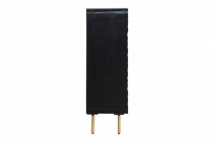 DULAP LIVING WAVE, 120CM, DIN LEMN MASIV MANGO, NEGRU, ARTIM GROUP SELECTION - Img 4