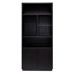 DULAP/ORGANIZATOR OAKURA, 230 CM, NEGRU, DIN FURNIR DE STEJAR, STIL INDUSTIAL, RICHMOND INTERIORS - Img 3