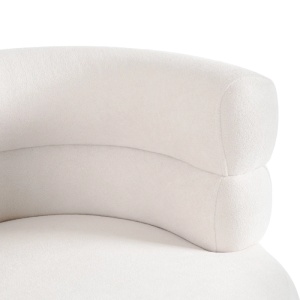 FOTOLIU, ARTIM MEBLE, REALIZAT DIN MATERIAL BOUCLE CREM SI METAL, STIL MODERN - Img 4