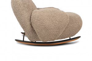 FOTOLIU BALANSOAR PLUSH TEDDY, BEJ INCHIS, DIN TEXTIL PLUSAT, STIL MODERN - Img 7