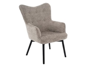 FOTOLIU CONFORTABIL CARMEN, GRI 07/NEGRU, TAPITERIE DIN TEXTIL RAVEN SI PICIOARE DIN LEMN, STIL MODERN
