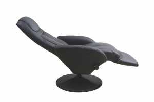 FOTOLIU CONFORTABIL OPTIMA, NEGRU, TAPITERIE DIN PIELE ECOLOGICA, CU FUNCTIE DE RABATARE, STIL MODERN - Img 2