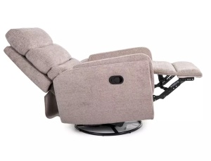 FOTOLIU CONFORTABIL RECLINER SI FUNCTIE DE PIVOTARE, ARGOS RAVEN, BEJ INCHIS 30, TAPITERIE DIN TEXTIL, STIL MODERN - Img 3