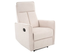 FOTOLIU CONFORTABIL RECLINER SI FUNCTIE DE PIVOTARE, NIKOS BREGO, BEJ 22, TAPITERIE DIN TEXTIL, STIL MODERN