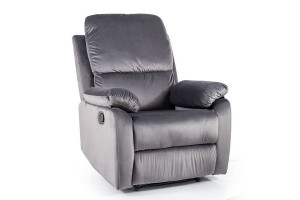 FOTOLIU CONFORTABIL SPENCER 1, GRI BLUVEL 14, TAPITERIE DIN CATIFEA, CU FUNCTIE DE RABATARE