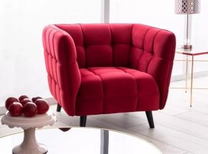 FOTOLIU CONFORTABIL STIL CASTELLO 1, BORDO BLUVEL 59/WENGE, TAPITERIE DIN CATIFEA SI PICIOARE DIN LEMN - Img 2