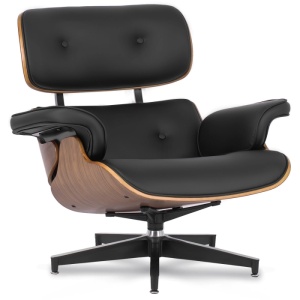 FOTOLIU CU TABURET, ARTIM, NEGRU/NATUR, MATERIAL LEMNOS, METAL SI PIELE ECO, STIL MODERN - Img 2