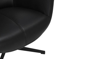 FOTOLIU CU TABURET, CLOUD ROTATIV 360 GRADE, PIELE ECO NEAGRA SI CADRUL METALIC, ARTIM GROUP SELECTION - Img 6