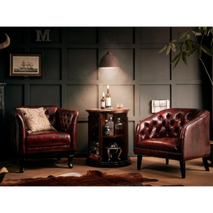FOTOLIU DE LUX CHESTERFIELD DOVER, DIN PIELE NATURALA, CULOARE ROSU, ARTIM SELECTION - Img 3