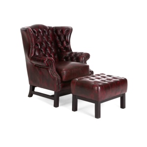 FOTOLIU DE LUX CHESTERFIELD KINGFIELDS, DIN PIELE NATURALA, CULOARE ROSU, ARTIM SELECTION - Img 2