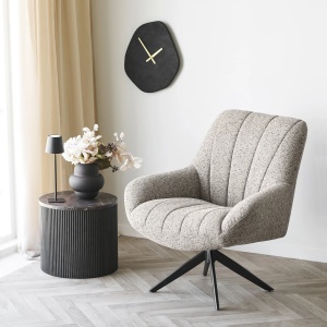 FOTOLIU DE RELAXARE ROTATIV GRANDOLA, DIN METAL SI TEXTIL, CULOARE GRI, HOUSE NORDIC - Img 7