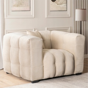 FOTOLIU ELEGANT, ARTIM MEBLE, MATERIAL TEXTIL SI LEMN, CULOARE CREM, STIL MODERN