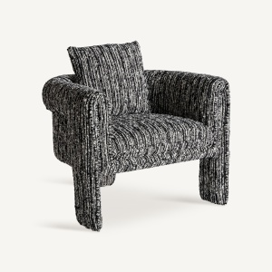 FOTOLIU KOSTOV 36141 , ALB/NEGRU MARMORAT, CONFECTIONAT DIN POLIESTER, LEMN DE PIN SI PLACAJ, STIL MODERN