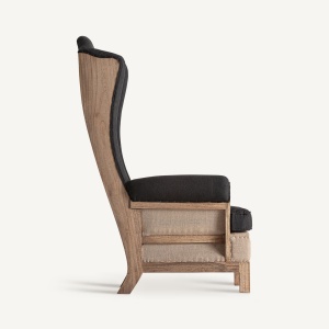 FOTOLIU LIVING ARBAZ, REALIZAT DIN LEMN DE MINDI SI TEXTIL, REALIZAT MANUAL, FINISAJ NEGRU/MARO, VICAL HOME - Img 3