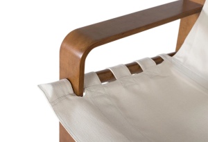 FOTOLIU LIVING DE RELAXARE SALOR 76CM, REALIZAT DIN LEMN SI TEXTIL, CULOARE ALB/NATUR, GINER Y COLOMER - Img 4