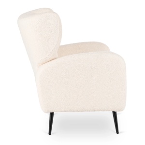 FOTOLIU LIVING NICO, REALIZAT DIN METAL SI TEXTIL BOUCLE, CULOARE CREM, ARTIM MEBLE - Img 4