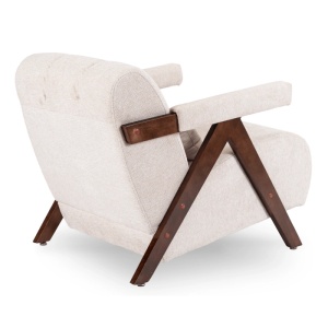 FOTOLIU LIVING RENATO, REALIZAT DIN LEMN SI TEXTIL, CULOARE BEJ/NUC, ARTIM MEBLE - Img 6