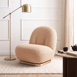 FOTOLIU LIVING ROTATIV SONNY, REALIZAT DIN METAL SI TEXTIL BOUCLE, CULOARE ORANGE/AURIU, ARTIM MEBLE - Img 9