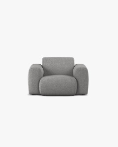 FOTOLIU LOUNGE MOLINO, 100X108, GRI DESCHIS, CU TAPITERIE DIN TEXTIL CHENILLE EDEN, MICADONI