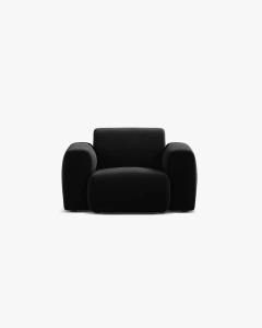 FOTOLIU LOUNGE MOLINO, 100X108, NEGRU, CU TAPITERIE DIN TEXTIL CATIFEA CASINO, MICADONI
