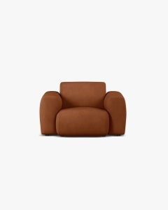 FOTOLIU LOUNGE MOLINO, 100X108, PORTOCALIU, CU TAPITERIE DIN TEXTIL CHENILLE REBEL, MICADONI