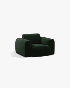 FOTOLIU LOUNGE MOLINO, 100X108, VERDE SMARALD, CU TAPITERIE DIN TEXTIL CATIFEA CASINO, MICADONI - Img 2