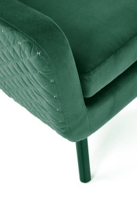 FOTOLIU MARVEL, VERDE INCHIS/NEGRU, TAPITERIE DIN STOFA FINA SI PICIOARE DIN LEMN MASIV, STIL CLASIC - Img 7