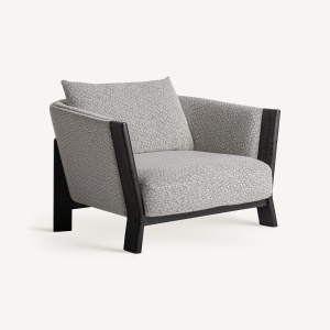 FOTOLIU NARA 34877, GRI MARMORAT SI NEGRU, CONFECTIONAT DIN LEMN DE STEJAR SI TEXTIL, STIL MODERN