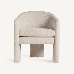 FOTOLIU PRATI BOUCLE 31874, BEJ SI NATURAL, CONFECTIONAT DIN LEMN DE PIN, SPUMA SI BUMBAC BOUCLE, STIL MODERN - Img 2