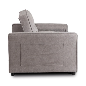 FOTOLIU RABATABIL, ARTIM MEBLE, CU SPATIU DE SOMN, REALIZAT DIN TEXTIL GRI, STIL MODERN - Img 5