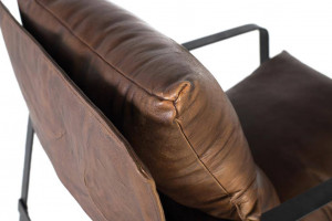 FOTOLIU STIL INDUSTRIAL, CULOARE MARO/NEGRU, DIN PIELE SI METAL, GINER Y COLOMER - Img 5