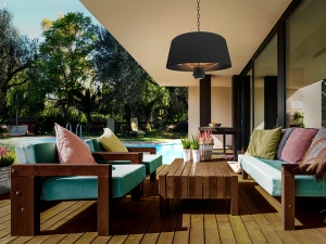 INCALZITOR SUSPENDAT CU HALOGEN, HEAT I, DIN METAL, PLASTIC SI TEXTIL, STIL MODERN, SCHULLER - Img 2