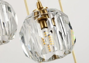 Lampă de tavan din cristal neagra APP588-3CPR - Img 4
