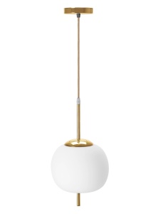 Lampa DE TAVAN SUSPENDABILA din sticla Sfera alb Auriu APP669-1CP - Img 2