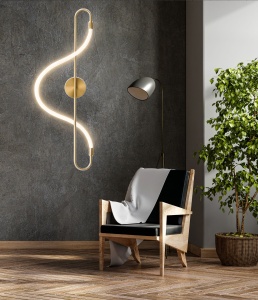 Lampa LED APP858-W Long Gold - Img 4