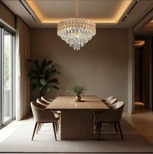 Lampă suspendată Cristal G054-CP 50cm GOLD - Img 4