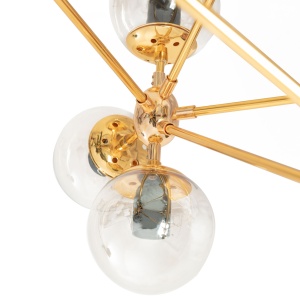 Lampă suspendată de tavan Aurie APP267-15C - Img 2