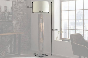 LAMPADAR , BARRACUDA 177CM, COD 41046, DIN LEMN SI BAZA DE METAL - Img 8