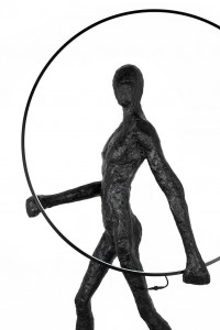 LAMPADAR EXCLUSIVIST 218CM, HUMAN ROUND, FIBRA DE STICLA SI LED - Img 4