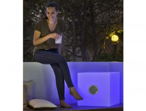 LAMPADAR EXTERIOR ILUMINAT CUBY 45 PLAY STIL MODERN, REALIZAT DIN POLIETILENA - Img 3