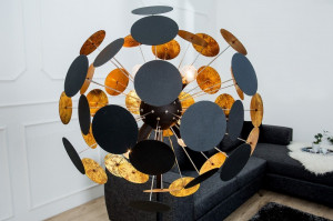 LAMPADAR INFINITY HOME, 170CM, AURIU/NEGRU 36839 STIL MODERN - Img 5