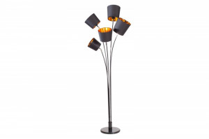 LAMPADAR LEVEL 178CM NEGRU/AURIU, DESIGN MODERN - Img 6