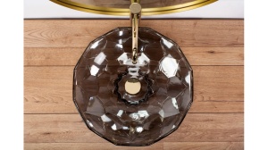 LAVOAR REA ARCTIC, FUMURIU, 45 CM, DIN STICLA, CALITATE SUPERIOARA - Img 4