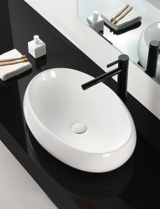 LAVOAR REA MELANIA, ALB, 60 CM, DIN CERAMICA, CALITATE SUPERIOARA