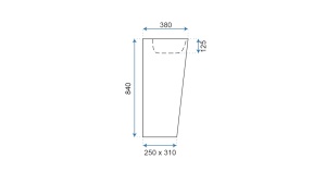 LAVOAR STATIV DARIA, 84 CM, ALB, DIN CERAMICA, CALITATE SUPERIOARA - Img 8