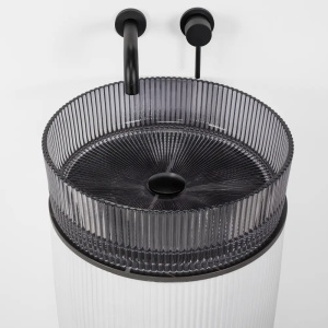 LAVOAR STATIV INGRID GREY, 88 CM, GRI/TRANSPARENT, DIN CERAMICA, CALITATE SUPERIOARA - Img 5