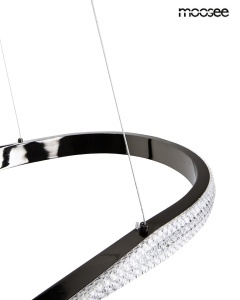 LUSTRA ANILLO 120, CROM/NEGRU, CONFECTIONATA DIN METAL SI ALUMINIU, STIL MODERN - Img 3