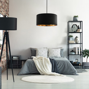 LUSTRA BLACK GOLD APP619-1CP, 36 cm, NEGRU SI AURIU, DIN METAL SI PLASTIC, STIL MODERN, TU - Img 5