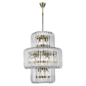 LUSTRA CHENNEA CLEAR TRANSPARENT, HL-0159, CONFECTIONATA DIN METAL SI STICLA SECURIZATA, STIL MODERN