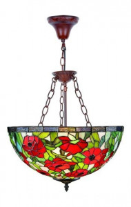 LUSTRA DEOSEBITA TIFFANY, COD Y16564+C3, DIN METAL SI STICLA